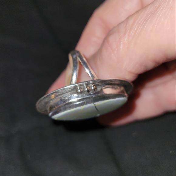 Australian Triplet Sterling Silver Opal Ring NWOT - Picture 7 of 8